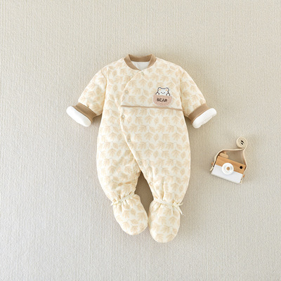 新生儿加厚连体衣秋冬款