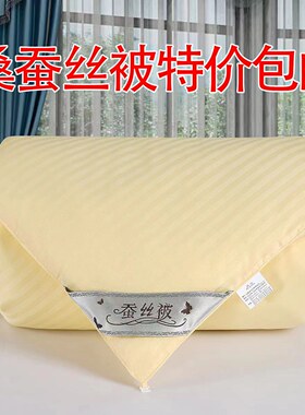 桐乡桑蚕丝被春秋被子母被夏凉被冬被保暖被芯全棉特价包邮