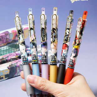 时光代理人盲盒中性笔高颜值动漫限定0.5速干ST头学生黑色刷题笔
