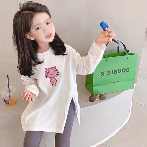 女童t恤长袖打底衫洋气