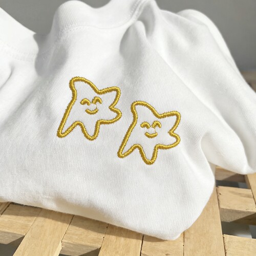 禧衫卡通海星刺绣纯棉宽松T恤