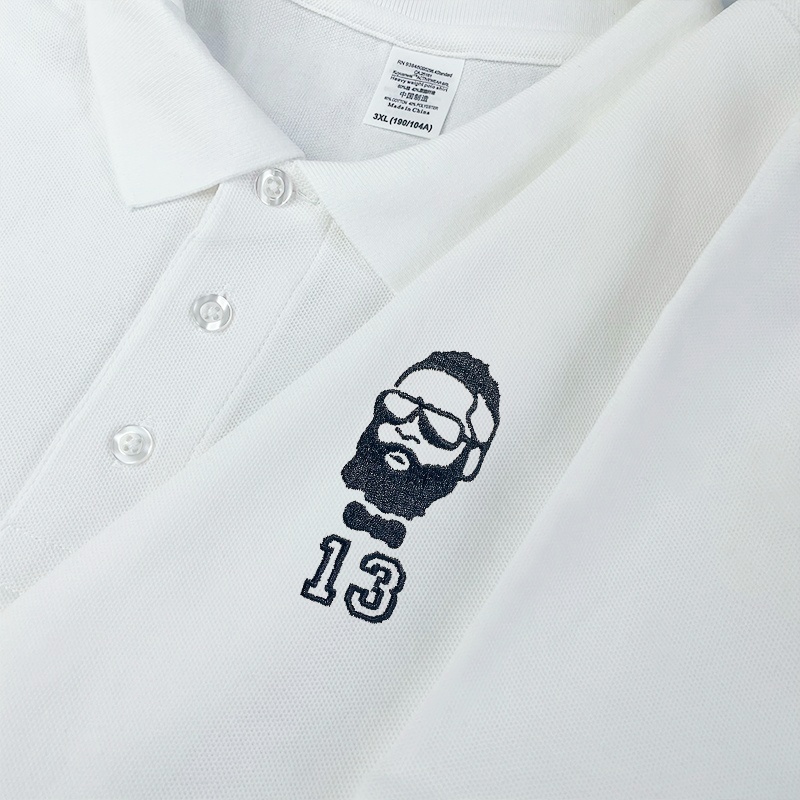 HHOP哈登眼镜刺绣polo衫男女夏季翻领短袖t恤网红休闲翻领体恤衫