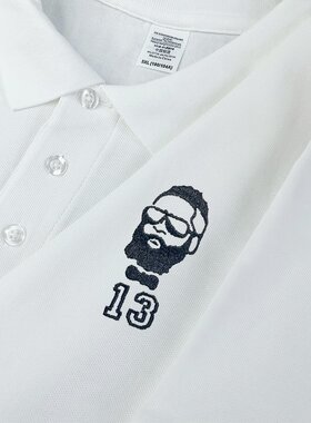 HHOP哈登眼镜刺绣polo衫男女夏季翻领短袖t恤网红休闲翻领体恤衫