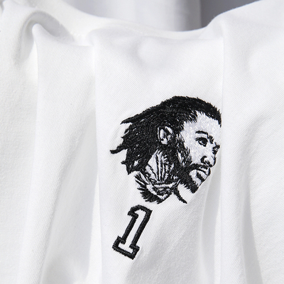 禧衫德里克罗斯1号风城玫瑰刺绣拉文上衣篮球训练T恤运动宽松舒适