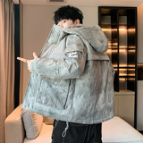 90白鸭绒2022冬加厚宽松休闲立领羽绒服男中性保暖外套Y818，男装棉衣，星座四季星座1412