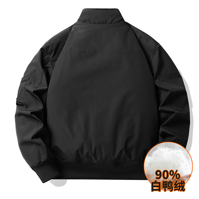 工装短款飞行夹克立领白鸭绒90%保暖外套YR57090-P285368,男装夹克,星座四季星座1412