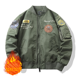 2025秋冬飞行夹克男春秋刺绣棒球服战术夹克JK218薄P115厚P130，男装夹克，星座四季星座1412