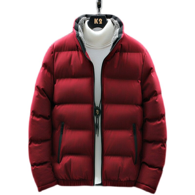 加厚防寒保暖翻领短款棉衣韩版修身潮牌帅气面包服Y066,男装棉衣,星座四季星座1412