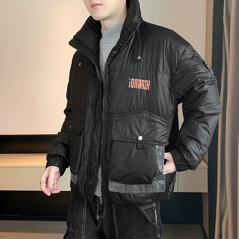 90白鸭绒2022冬加厚宽松休闲立领羽绒服男中性保暖外套Y822,男装羽绒服,星座四季星座1412