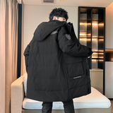 90白鸭绒2022冬加厚宽松休闲羽绒服男中长款保暖外套Y829，男装羽绒服，星座四季星座1412