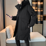 90白鸭绒2022冬加厚宽松休闲羽绒服男中长款保暖外套Y830，男装羽绒服，星座四季星座1412