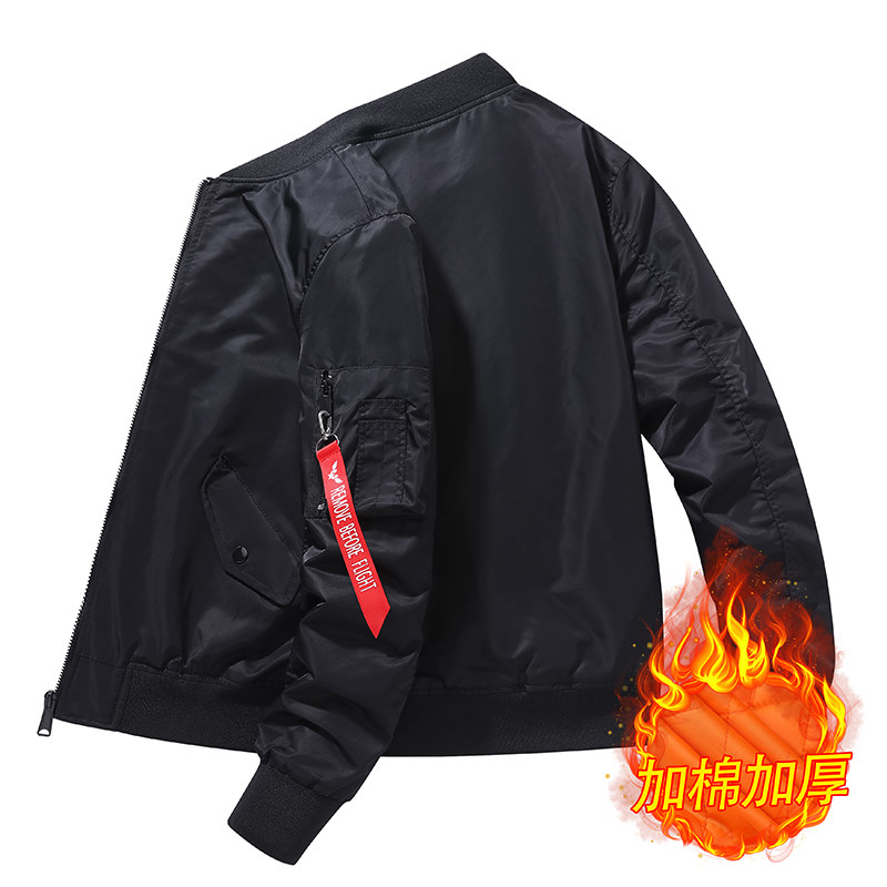 春秋冬季ins潮牌加厚棒球棉服男女夹克棉衣外套J-薄厚,男装夹克,星座四季星座1412