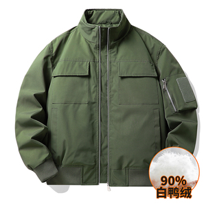 工装短款飞行夹克立领白鸭绒90%保暖外套YR57090-P285368图片