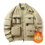 春秋男士夹克外套工装多口袋加棉保暖冬装茄克JK351-薄P175厚P190，男装夹克，星座四季星座1412