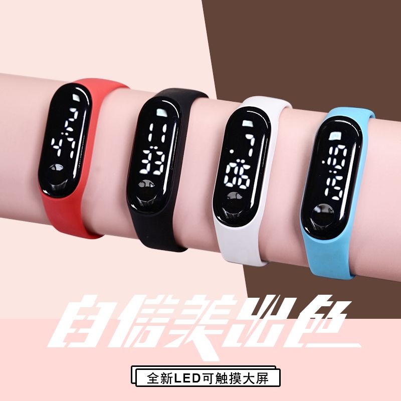 50米防水手表男女孩学生LED夜光电子表时尚潮流运动儿童简约手环