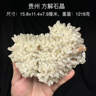 贵州高亮柱状方解石晶簇 天然矿物晶体标本矿石原石收藏摆件E23