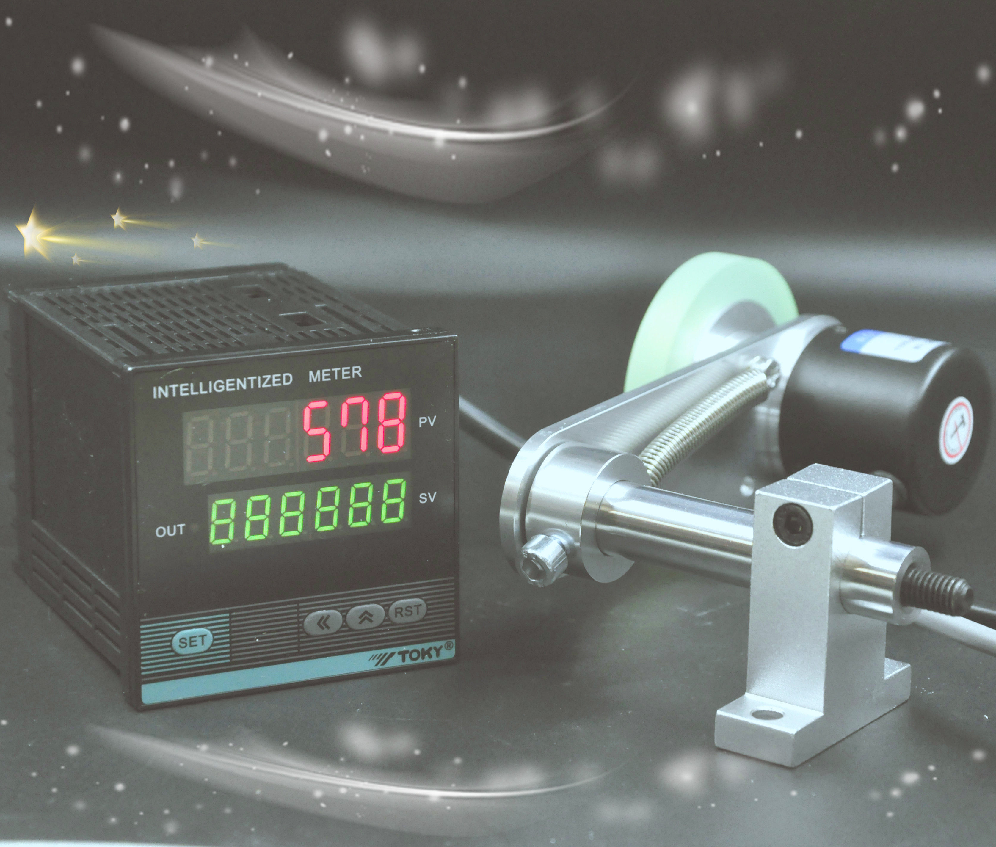 东崎计米器高精度 滚轮式电子数显封边机计数 记米器编码器控制器