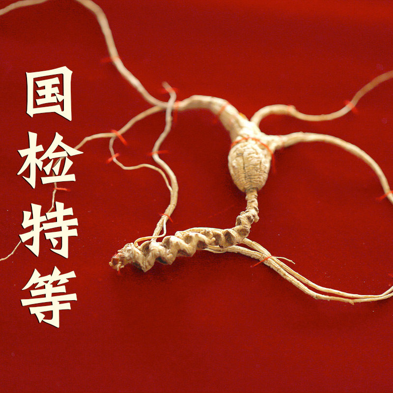 国检特等野山参吉林长白山人参林下参礼盒泡酒专用整根干货30年粉