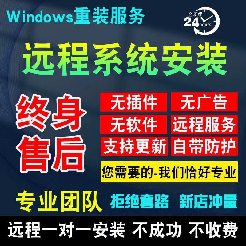 远程重装系统原版纯净版专业版win7win8win10win11电脑安装刷机