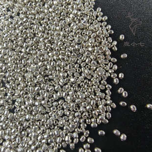 s925芝麻珠0.8mm超小珠迷你银珠蜡线手链戒指配件