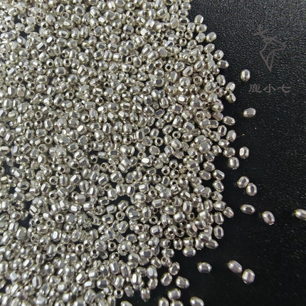 s925芝麻珠0.8mm超小珠迷你银珠蜡线手链戒指配件
