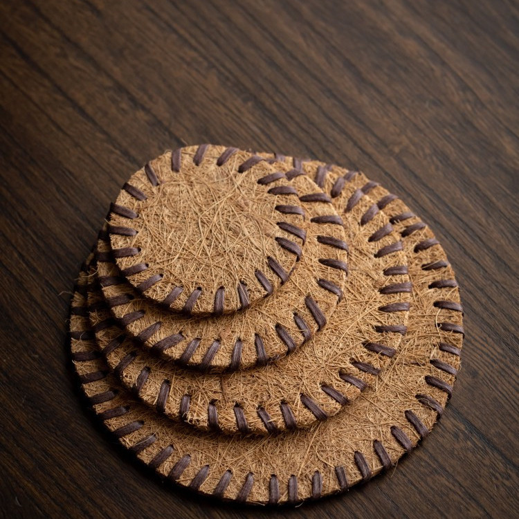 天然椰棕茶垫隔热茶杯垫
