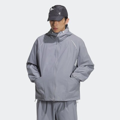 阿迪达斯adidas男子运动宽松休闲连帽夹克外套 KC6065 KC6066