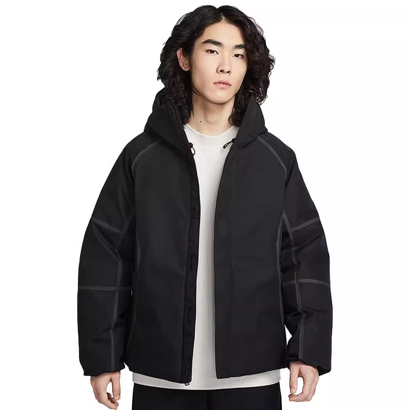Nike/耐克羽绒服男2025冬季休闲宽松保暖连帽夹克外套HQ1502-010