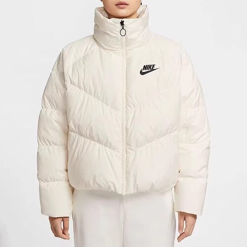 NIKE/耐克女2025简约舒适日常休闲保暖短款立领羽绒服IB2964-110