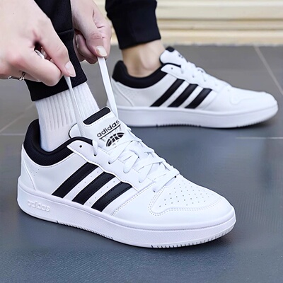 阿迪达斯男鞋26春新品黑白经典款低帮运动休闲鞋 KI1057 KI1056