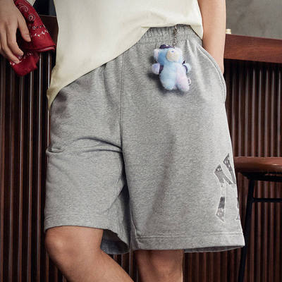 MLB短裤男女26新款NY老花宽松休闲情侣针织运动五分裤3ASPM0263