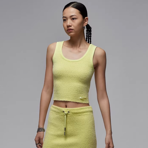 Nike/耐克正品新款JORDAN女休闲时尚毛绒短款透气背心HQ9172-335
