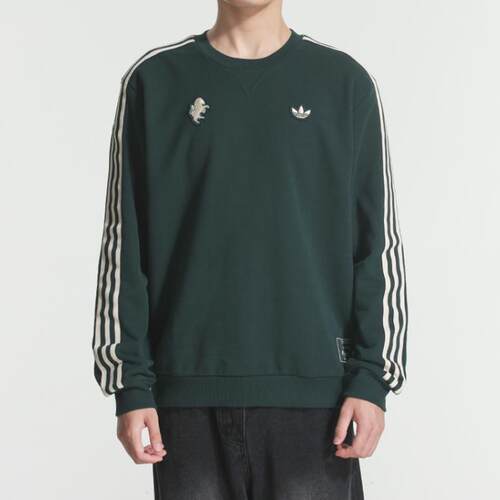 阿迪达斯三叶草运动卫衣男新冬季尤文图斯足球文化套头衫 JM9454