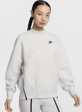 Nike/耐克女AS W NSW TCH FLC OS CREW运动针织套头衫FV8042-013