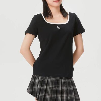 MLB短袖26新款女装宽松透气运动休闲圆领T恤3FTSB5263 3FTSB7363