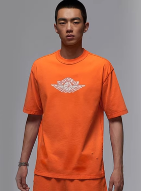 Nike耐克AJ短袖男夏新款JORDAN飞翼篮球印花宽松棉T恤IB3131-820