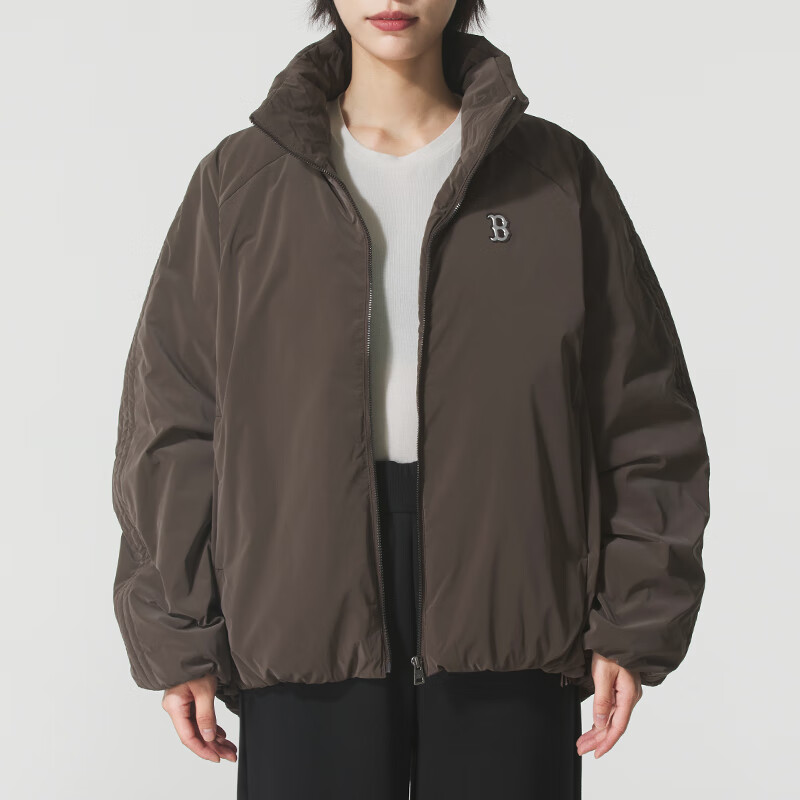 MLB女款羽绒服25冬季新款NY亮面时尚保暖短款运动外套3FDJB0856