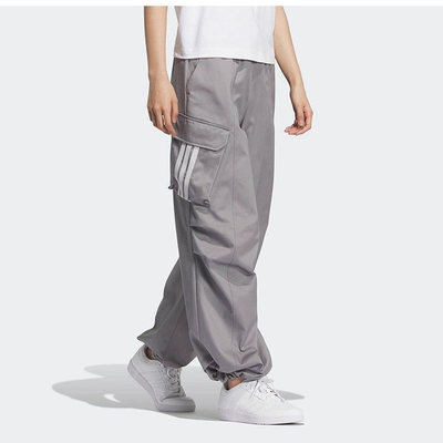 阿迪达斯长裤女子秋季新款纯棉工装风运动休闲伞裤KF2663 KF2664