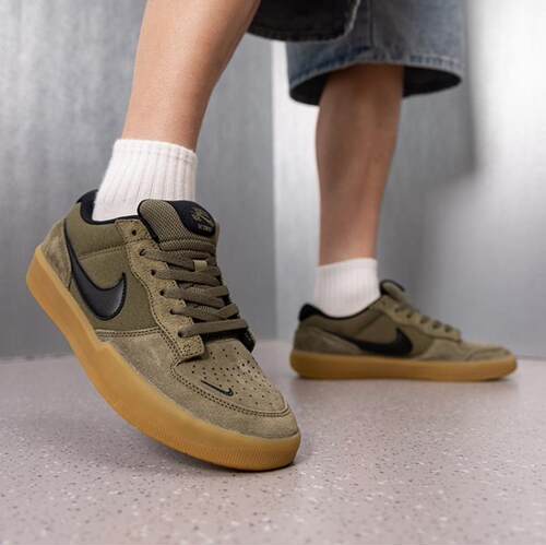 NIKE耐克男鞋复古绿SB FORCE 58低帮运动鞋复古滑板鞋IQ8398-200