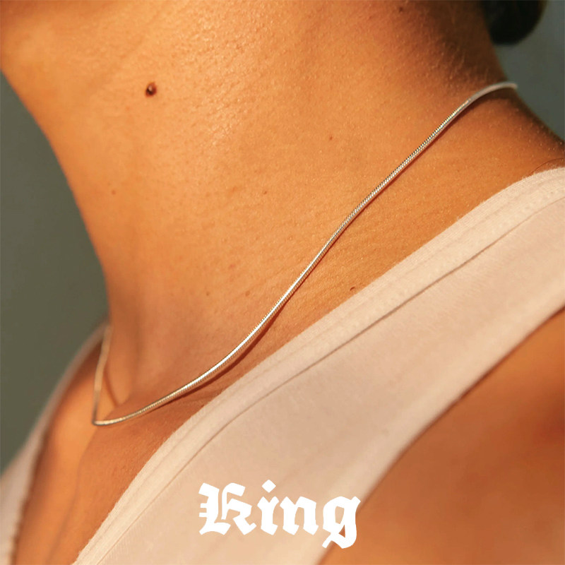 KING 基础蛇骨链 S925 silver snake纯银镀白金简约气质项链男款