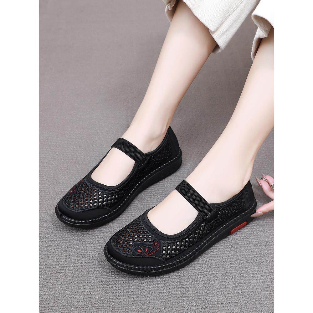 老北京布鞋女款网鞋夏季透气网面女鞋老人奶奶鞋中老年妈妈休闲鞋