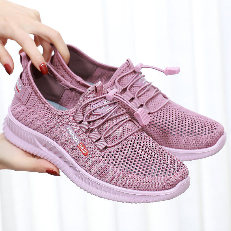 夏季女鞋老北京布鞋女款网鞋网面透气妈妈运动鞋软底中老年休闲鞋