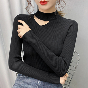 挂脖毛衣女秋冬内搭2025年新款设计感小众锁骨打底针织衫性感上衣