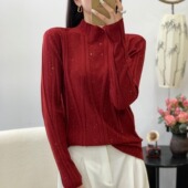 显瘦内搭打底上衣 修身 高级感小众精致亮片半高领针织衫 女春秋新款