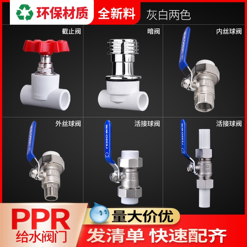 联塑ppr双活接球阀25六分20