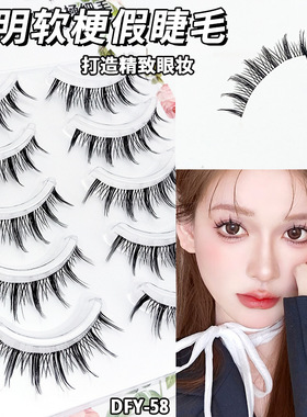彩妆小恶魔透明软梗假睫毛DFY-58