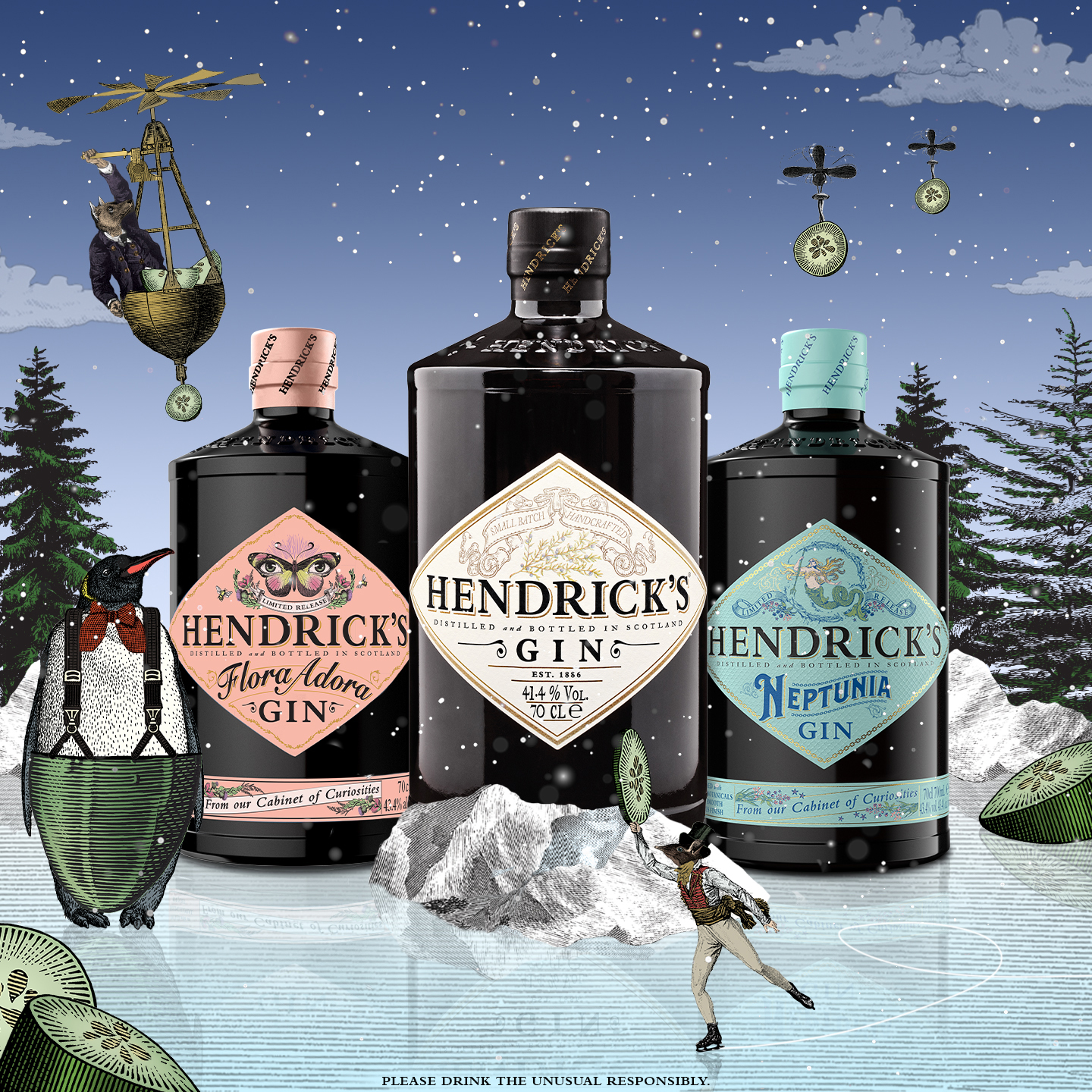 Hendrick's Gin亨利爵士杜松子酒卡布雷风味 艾朵拉 海洋风味金酒