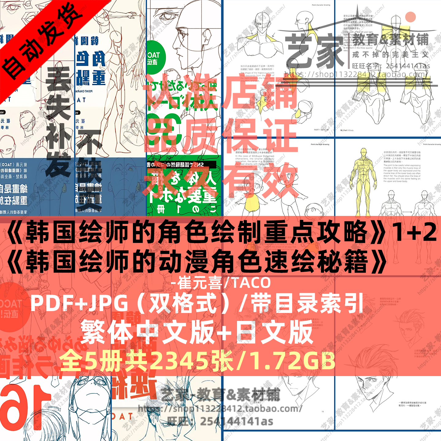 人体结构角色绘画重点中文速绘秘技秘籍电子版TACO崔元喜图片素材