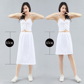 夏季 纯棉内衬裙打底裙半身防走光防透防静电裙子内搭白色安全裙女