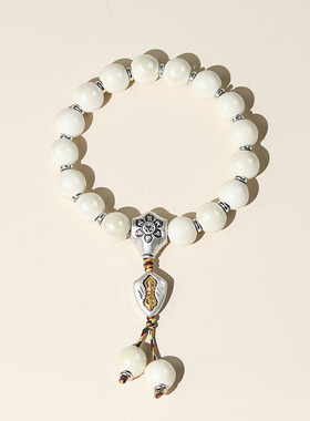 白瓷珠香灰瓷琉璃手串